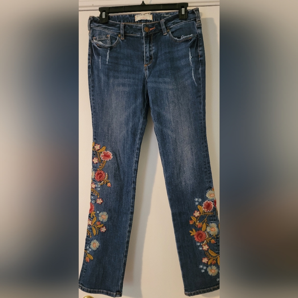 Beautiful Boutique Sundance embroidered floral jeans Magnolia 27 fit